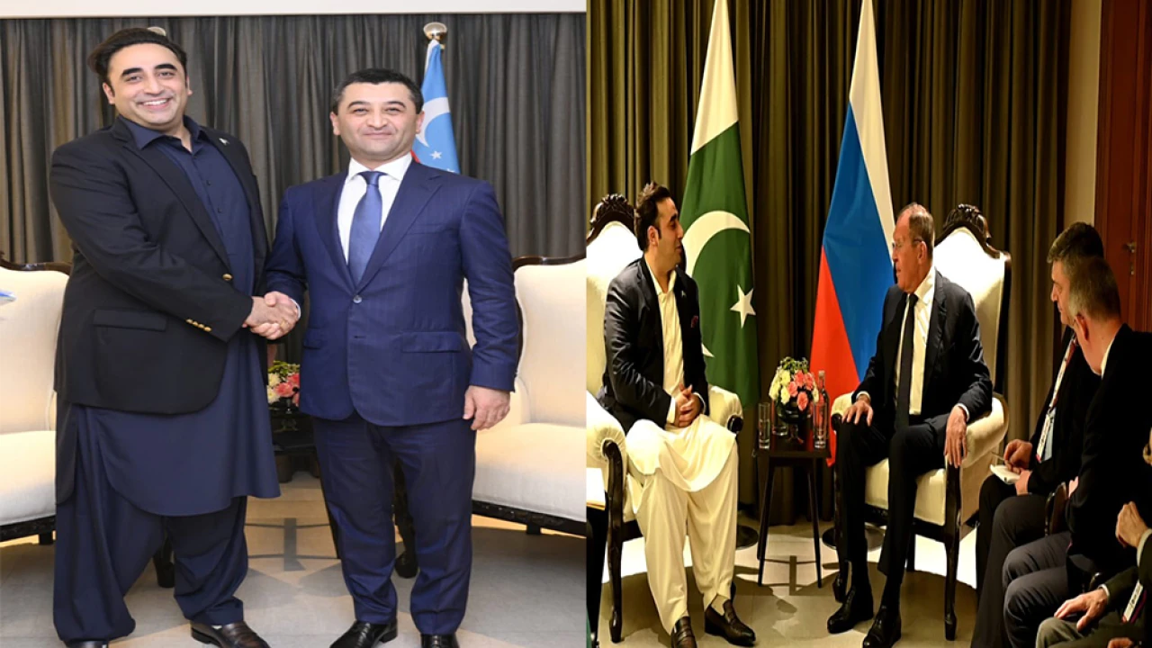 FM discusses bilateral, regional matters with Russian, Uzbek counterparts